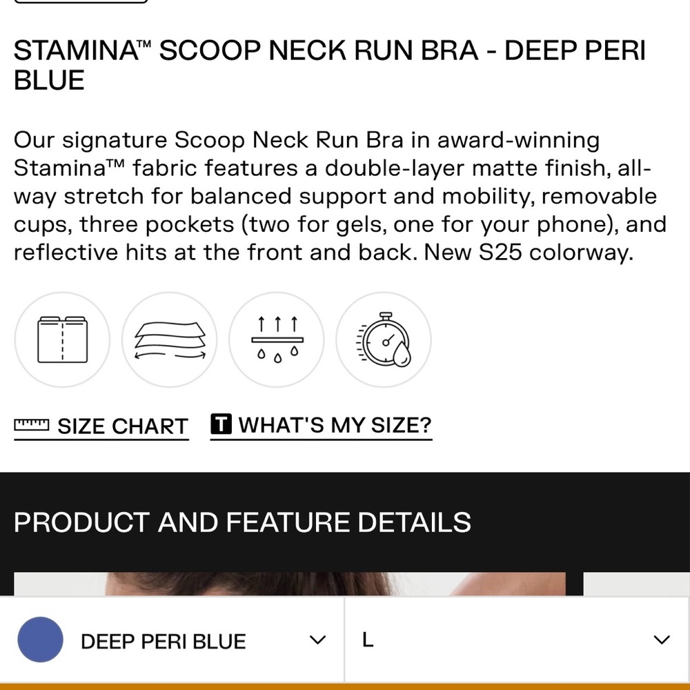 Bandit Running Stamina Scoop Neck Run Bra - Picture 5 of 6